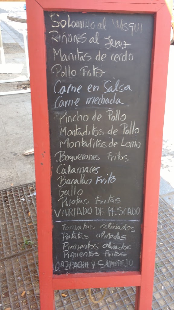 Bar Paseo — Carta