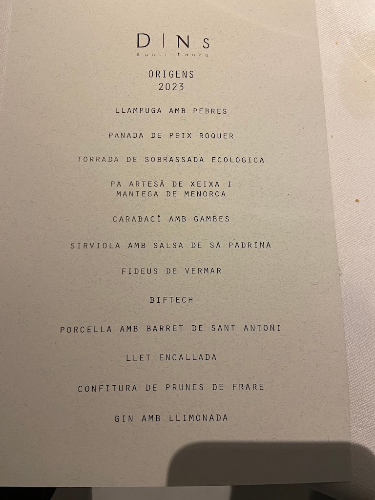 DINS Santi Taura — Carta