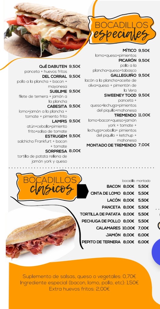 Bar-Taperia Lampis — Carta