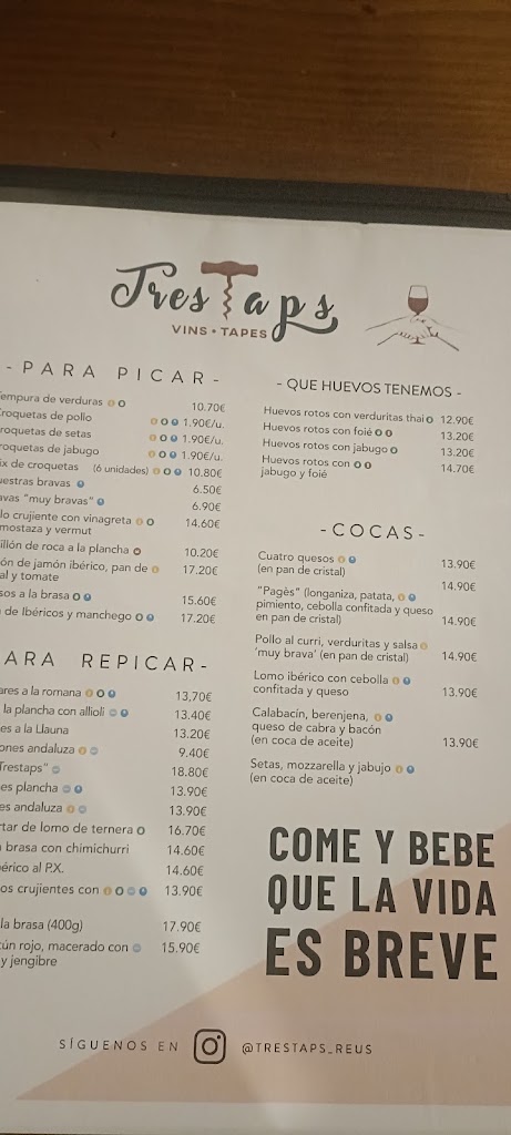 Mes que Tapes — Carta
