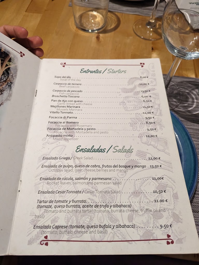Portofino Pizzeria y Restaurante — Carta