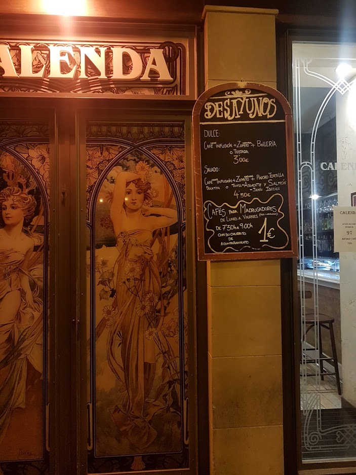 Cafe Calenda — Carta