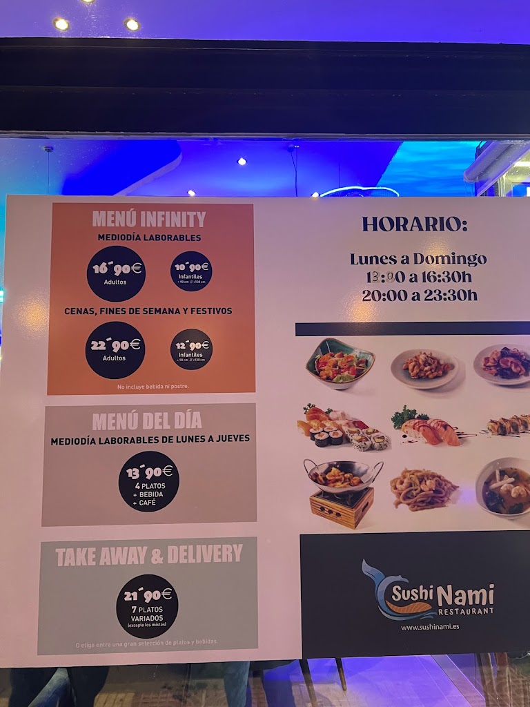 Sushi Nami Restaurant — Carta