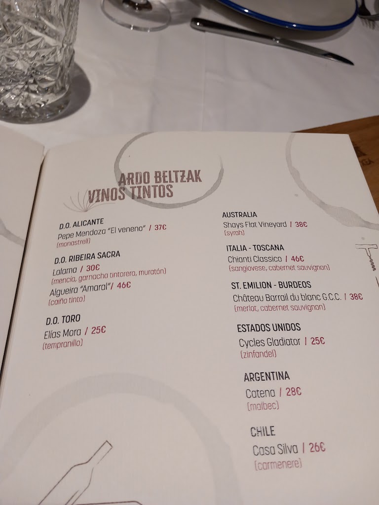 GURE ETXEA JATETXEA eta TABERNA — Carta