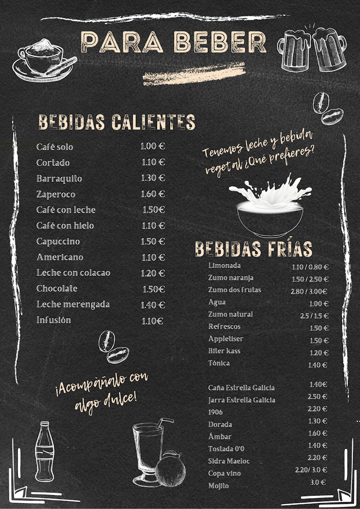 RetaMar Cafe — Carta