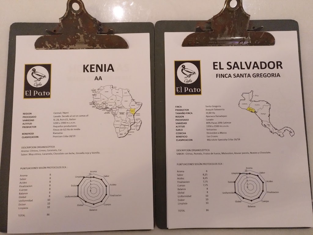 Cafeteria Robusta — Carta
