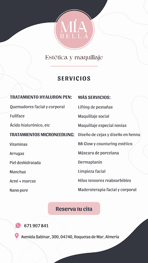 Centro de Estetica Mia Bella — Carta