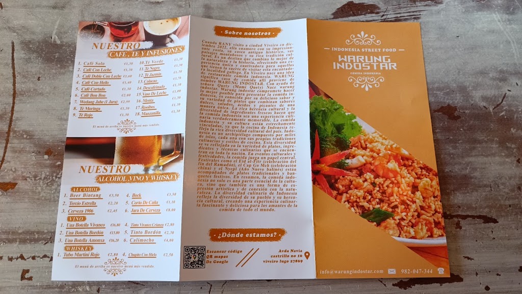 Warung Indostar (Restaurante indonesia) — Carta