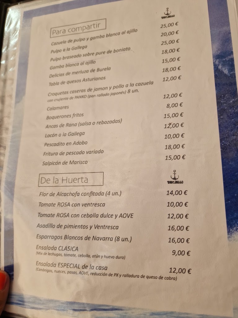 Trujillo Restaurante — Carta