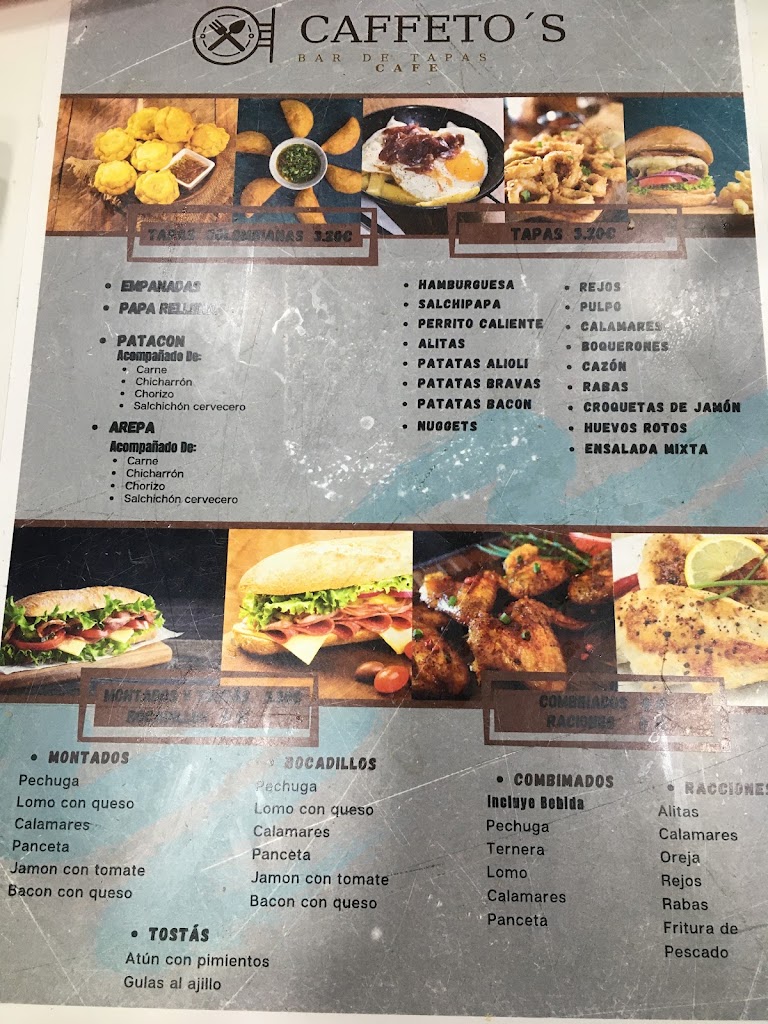 Caffetos Bar de Tapas — Carta