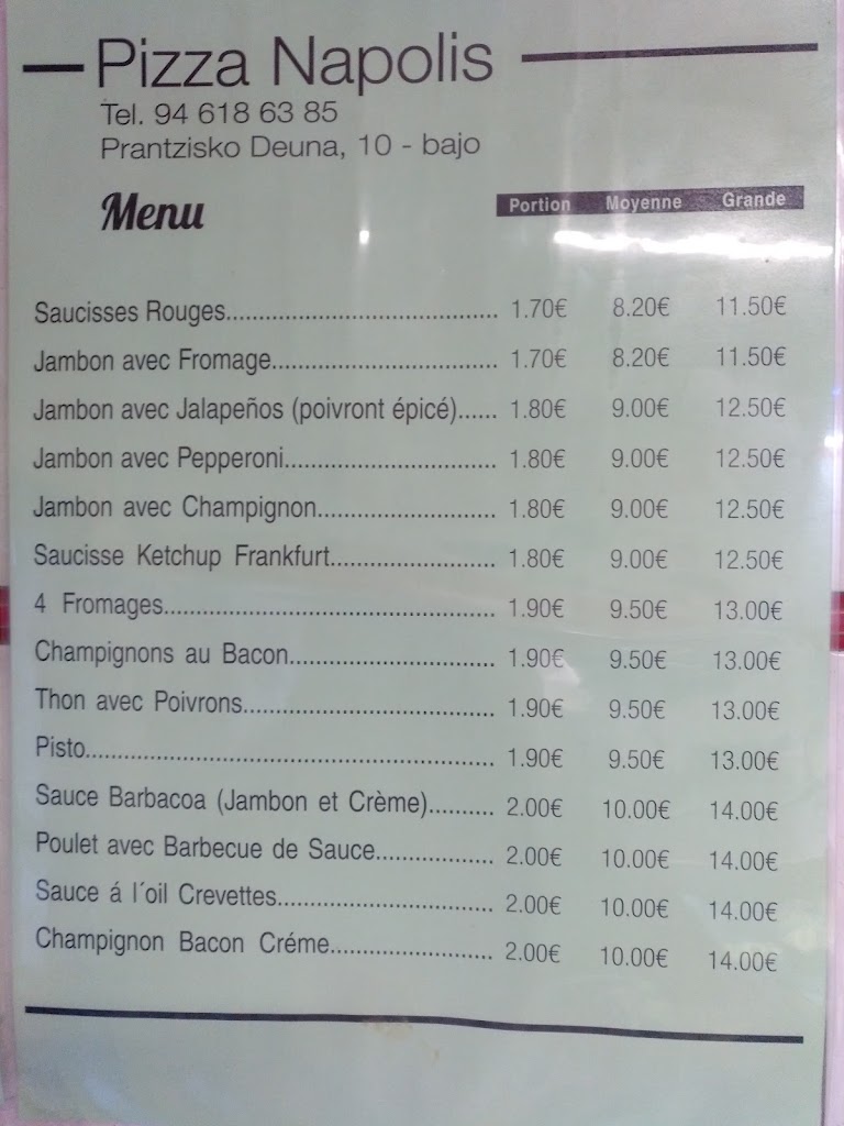 Pizza Napolis — Restaurante Almiketxu