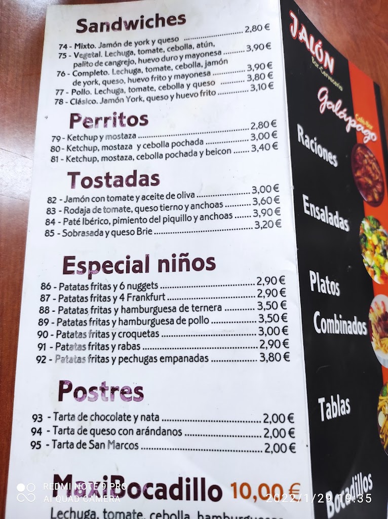 Cerveceria Galapago — Carta