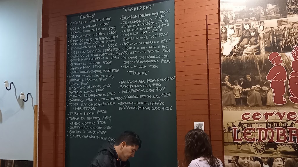 Restaurante Lembranzas — Carta