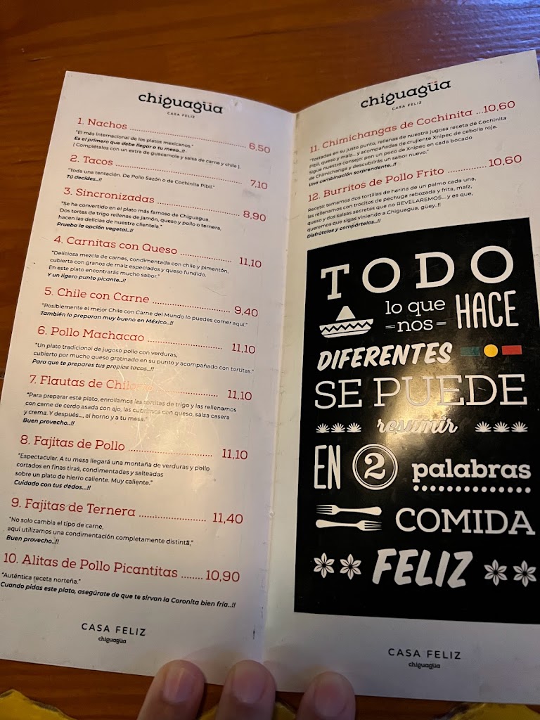 Chiguagua CASA FELIZ — Carta