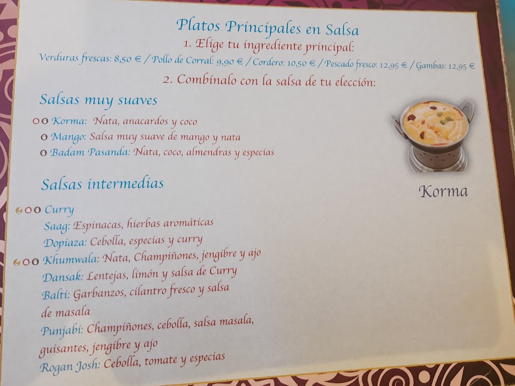 Tiffin (Authentic Indian cuisine) CURRY &TANDOORI HOUSE — Carta