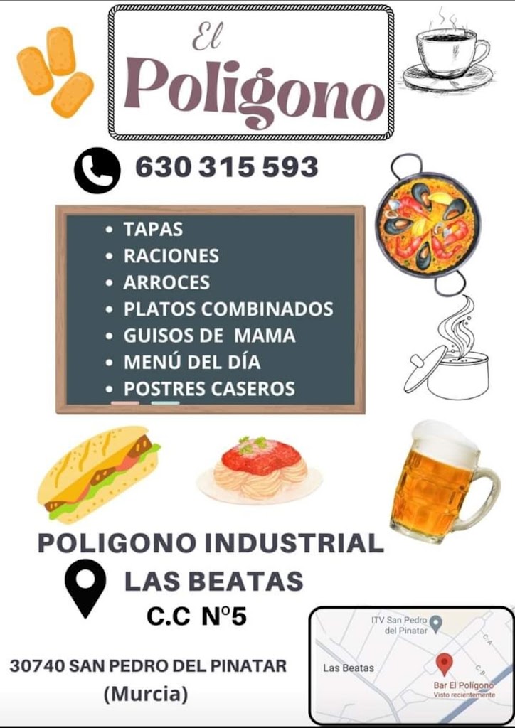 Bar El Poligono — Carta