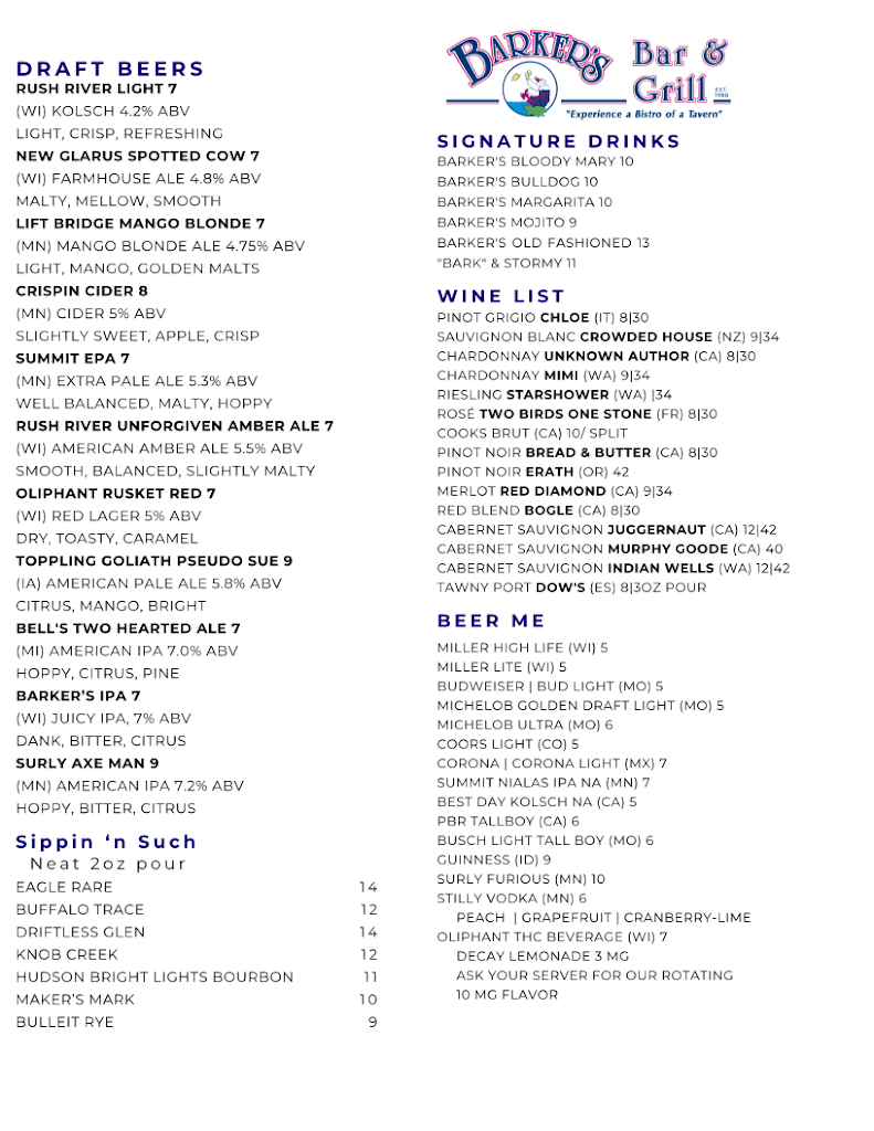  Barker's Bar & Grill