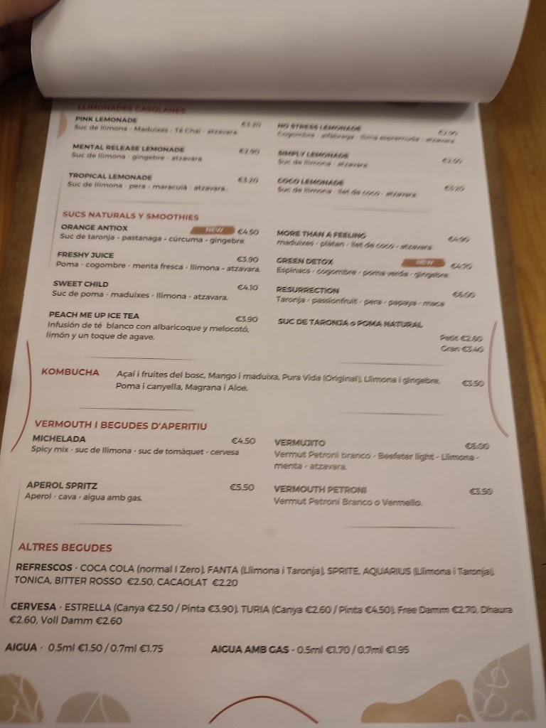 Foodis Sant Just — Carta