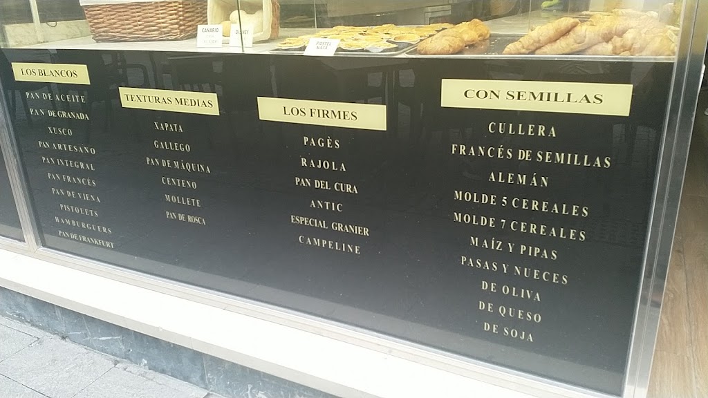 Panaderia Granier — Carta