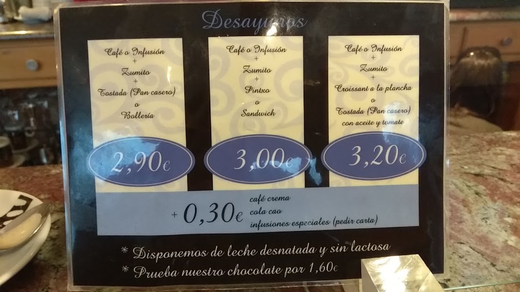 Cafe Bidea — Carta