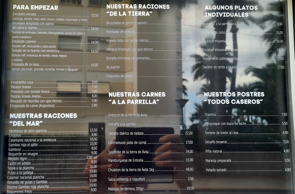 El Raco de Salva bar de tapas — Carta