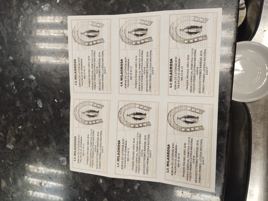 Cafeteria 5 jotas — Carta