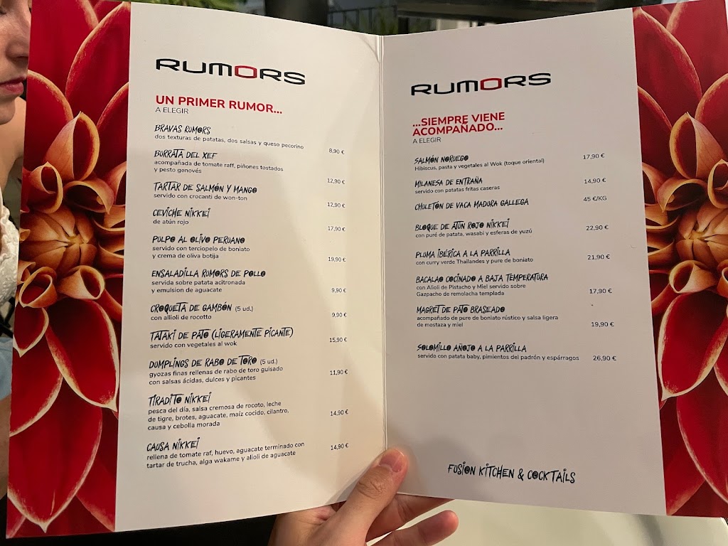 Rumors Altea — Carta