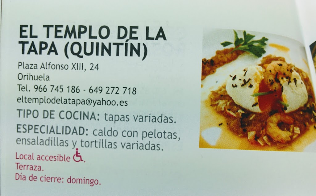 Bar Quintin — Carta