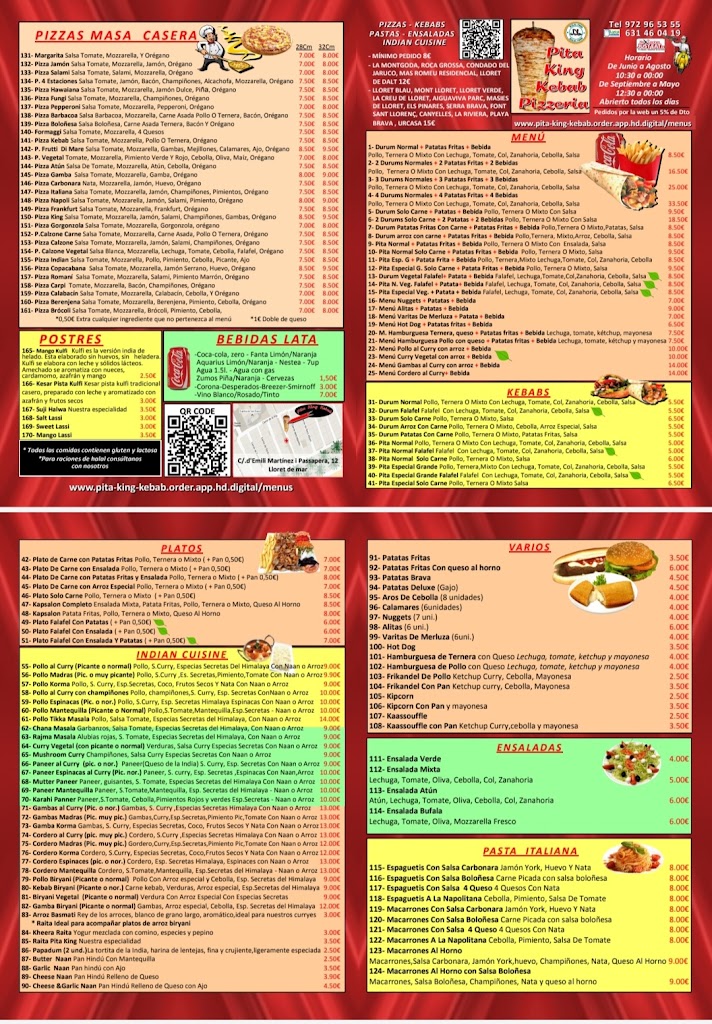 PITA KING KEBAB — Carta