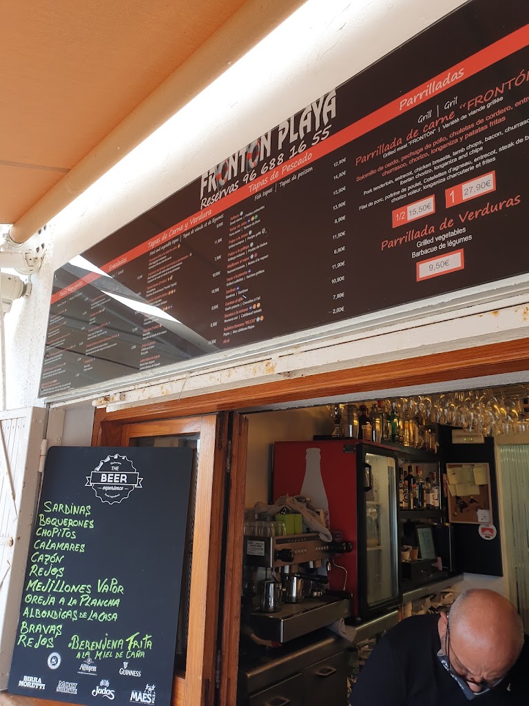 Restaurante Fronton Playa — Carta