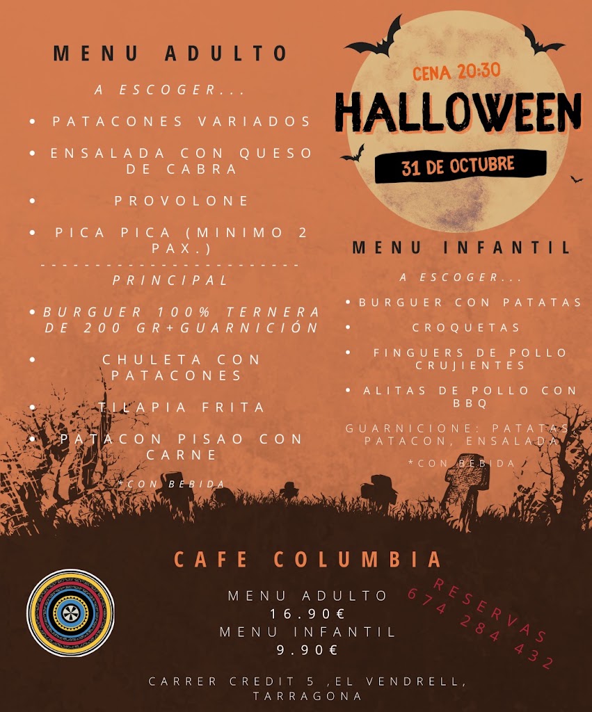 Columbia cafe — Carta