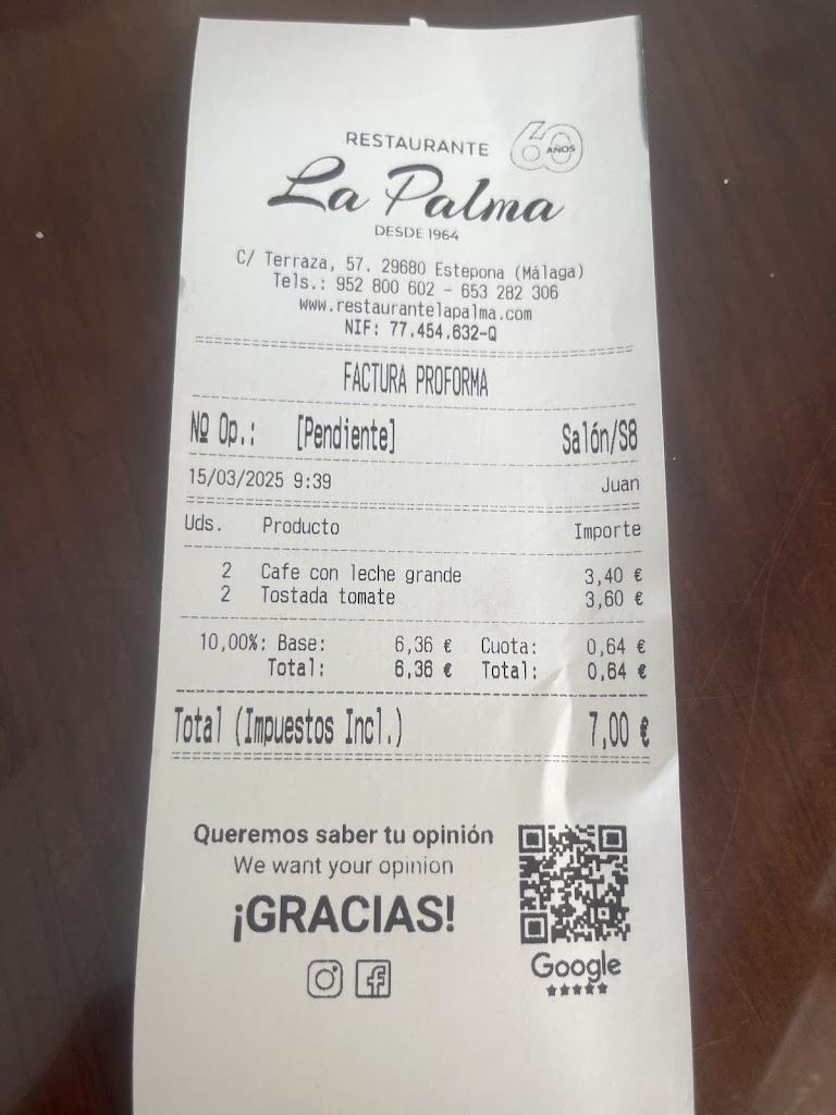 Restaurante La Palma Estepona — Mas recientes