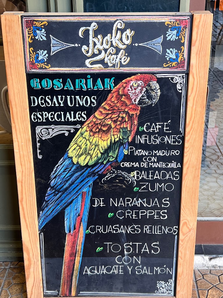 Txoko Kafe zarautz — Carta