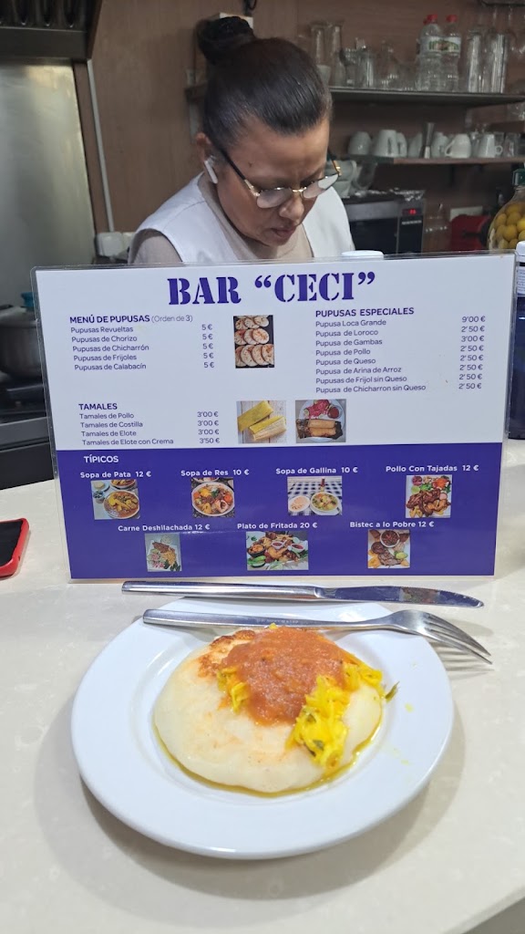Bar Ceci El Pupusodromo Salvadoreno — Carta