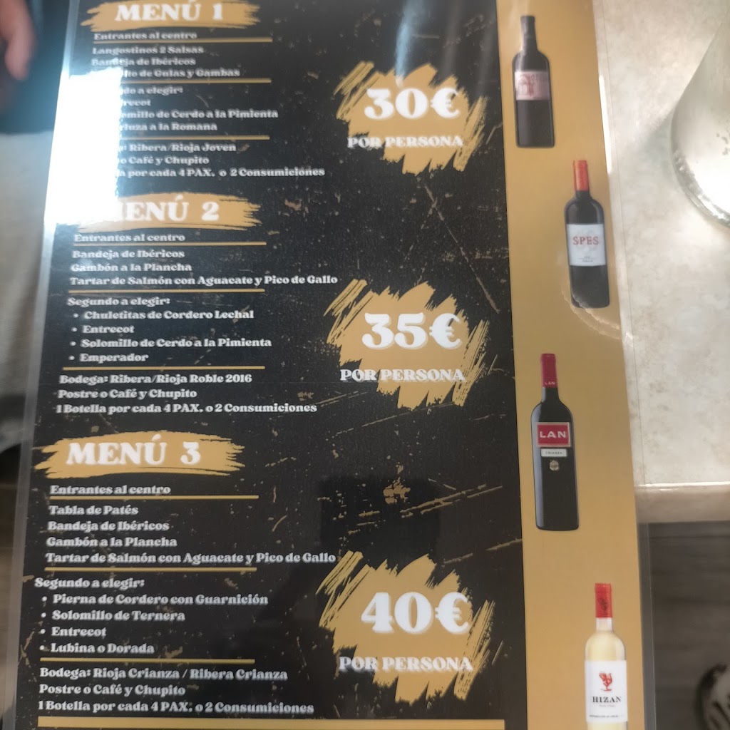 Bar cafeteria Las Torres Del Minotauro — Carta