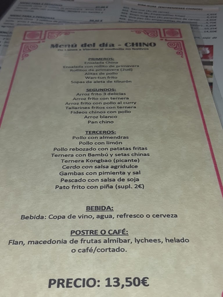Restaurant Xines Muralla d'Or — Carta