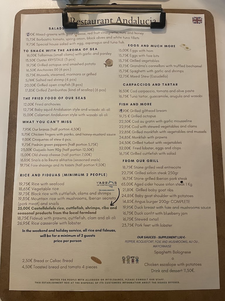 Restaurant Marisqueria Andalucia — Mas recientes