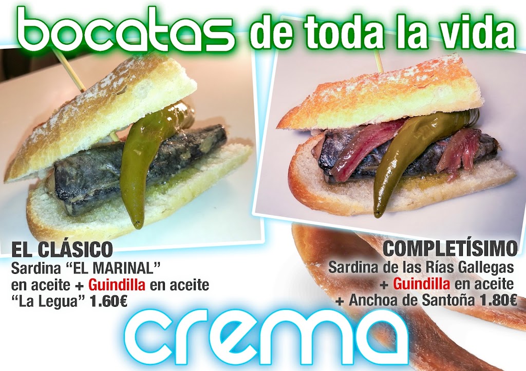 Crema Cafe — Carta
