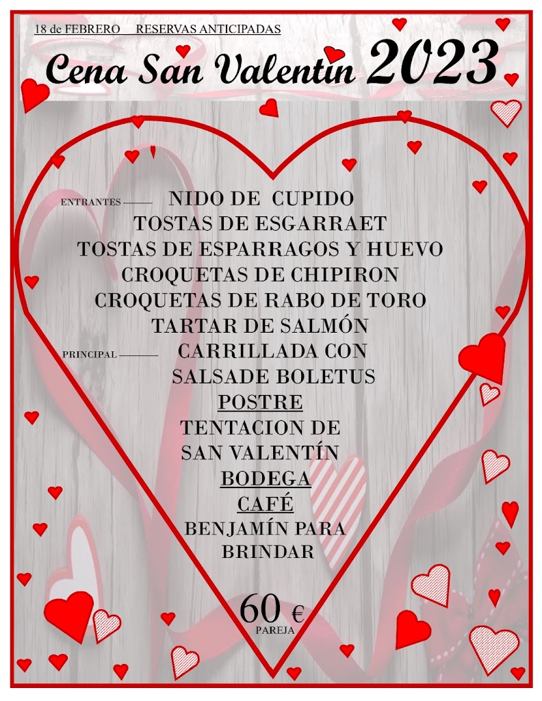 Restaurante Cafeteria Versalles — Carta