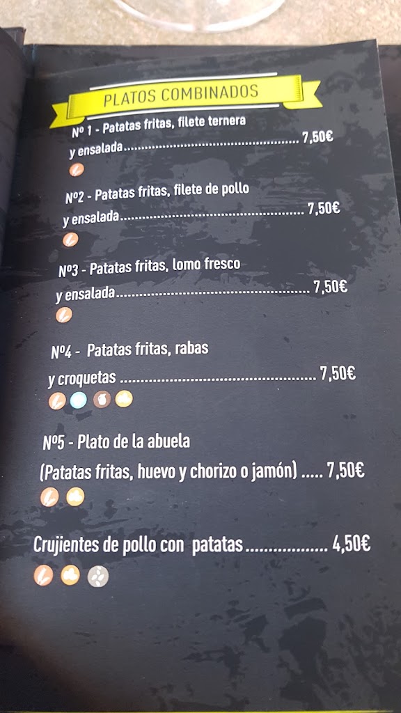 CAFE BAR EL CANTU — Carta