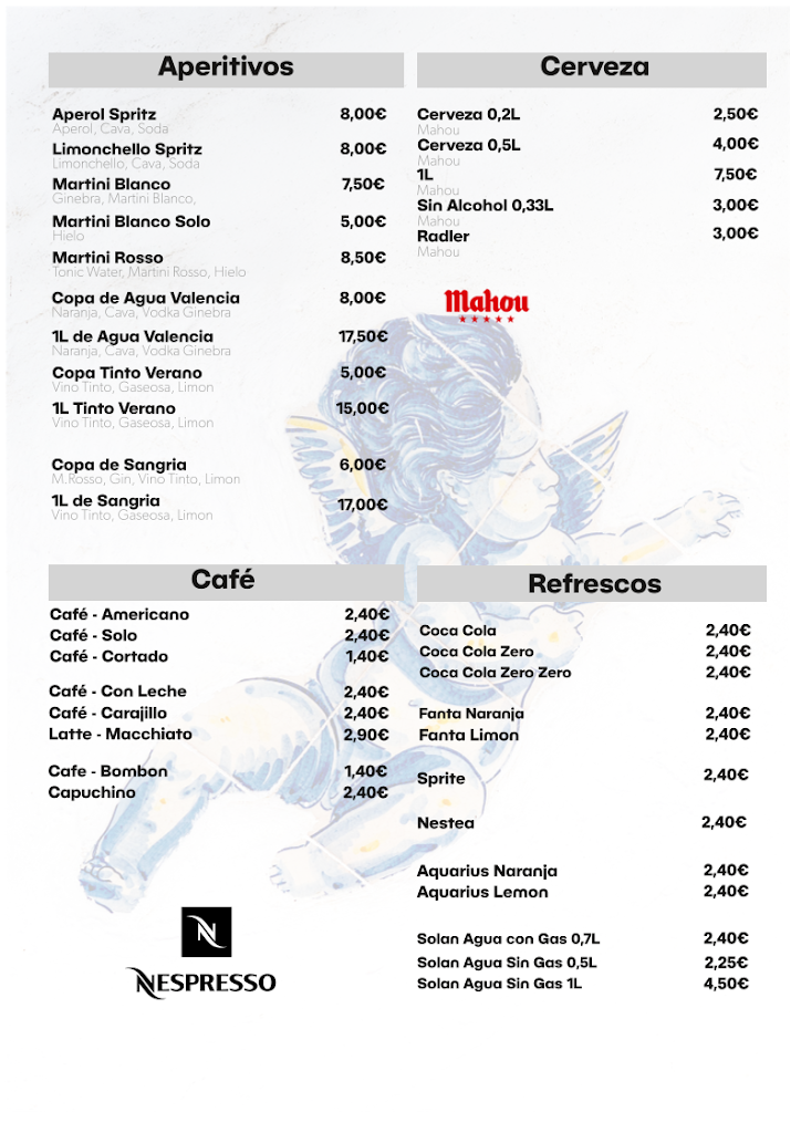 El Santo PIZZERIA Steak House. — Carta
