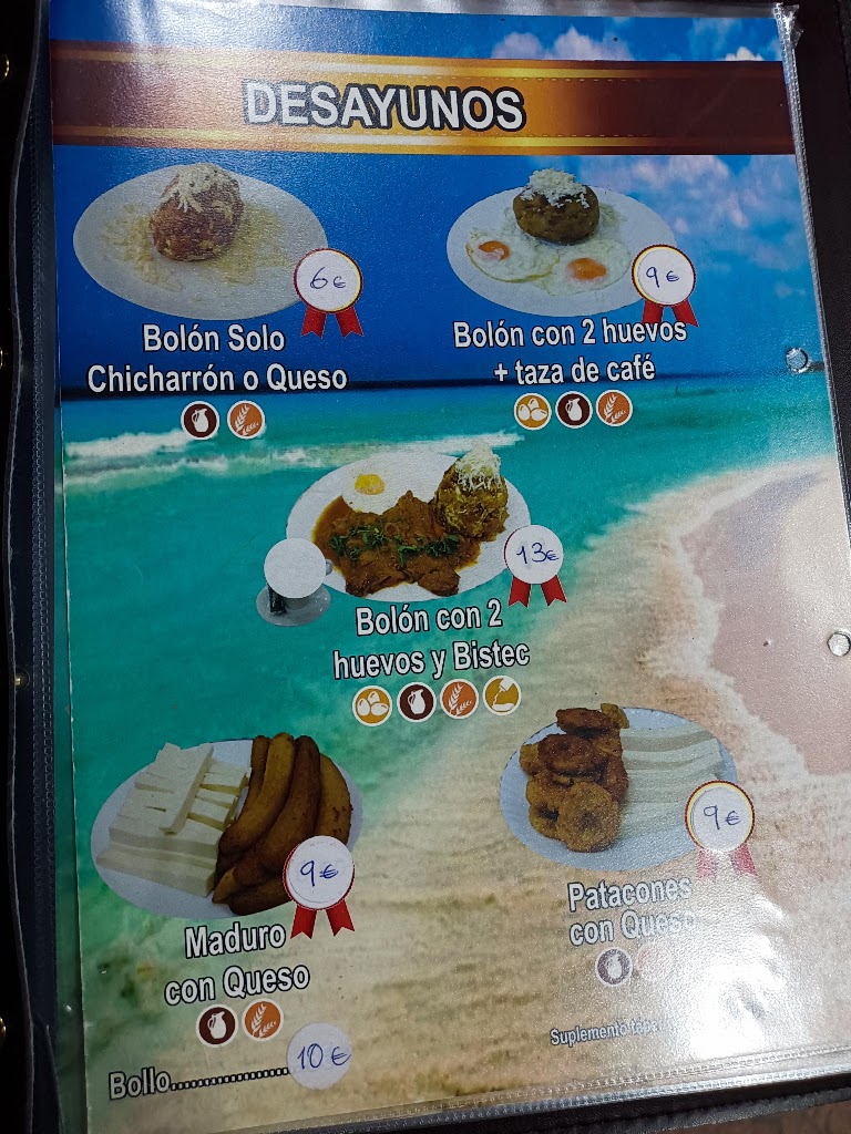 Restaurant El Gran Chonero — Carta