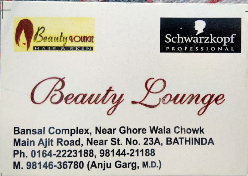 Schwarzkopf Professional Beauty Lounge Unisex Salon Best Salon In Bathinda