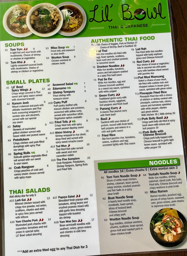 Lil Bowl, Thai and Japanese Cuisine