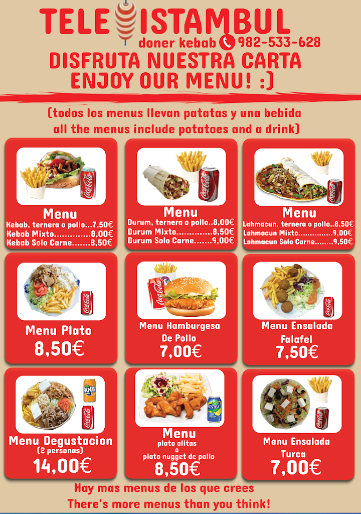 Tele Istambul Restaurante — Carta