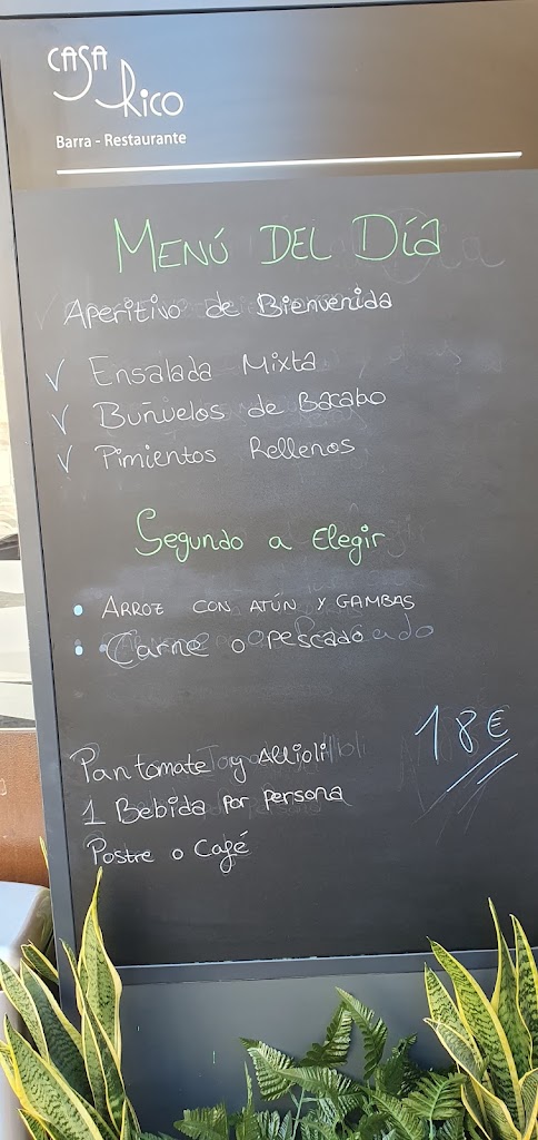 Casa Rico | Restaurante en Santa Pola | Alicante — Carta