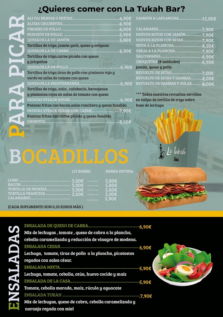 La tukah bar — Carta
