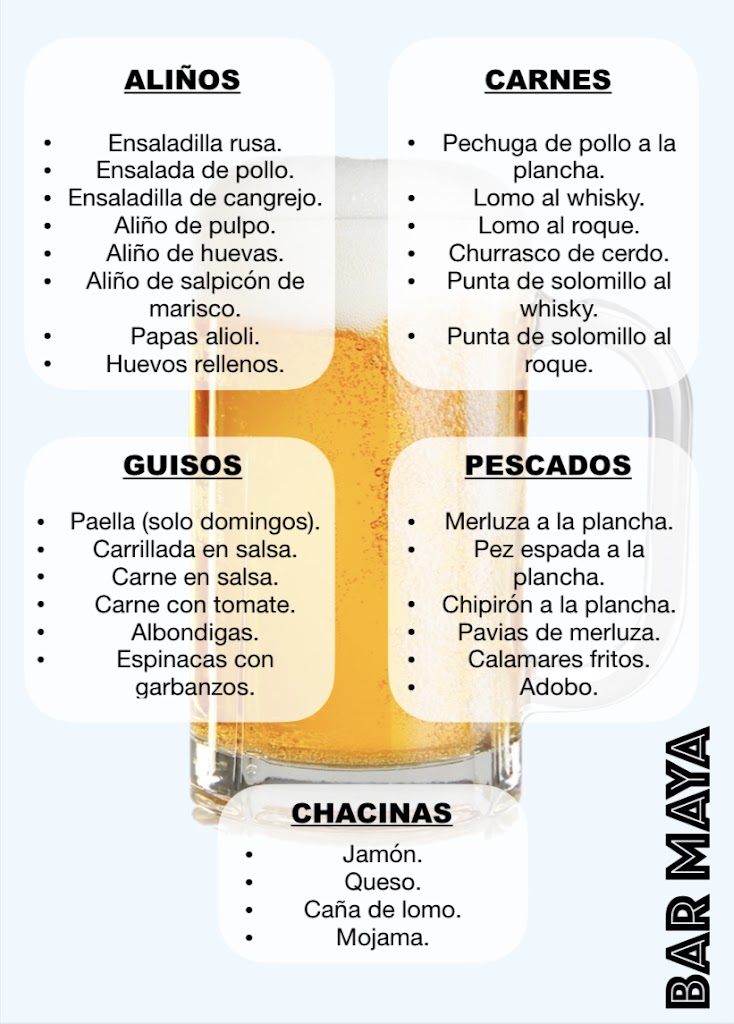 Bar Maya — Carta