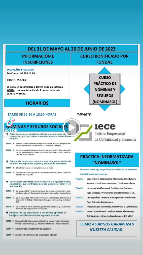 Instituto Empresarial de Contabilidad y Economia — Videos