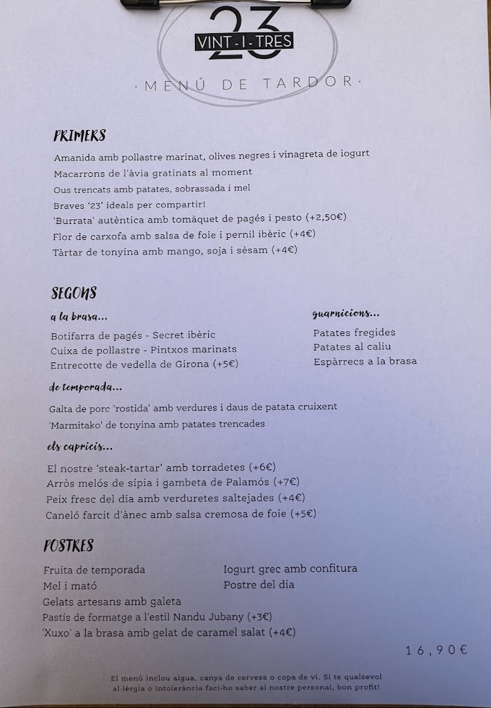 Restaurant 23 — Carta